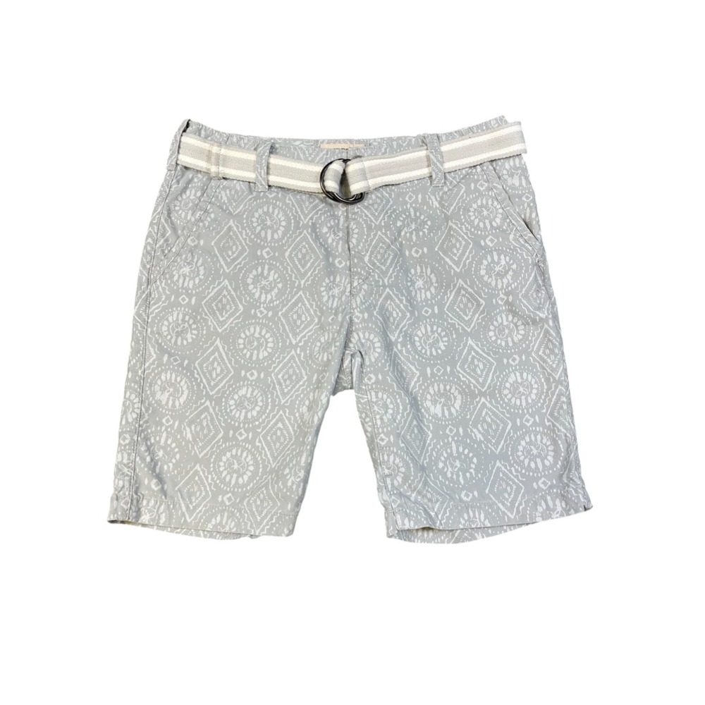 Express Shorts Men's size 30 gray w\belt Classic fit Preppy - Geometric Design